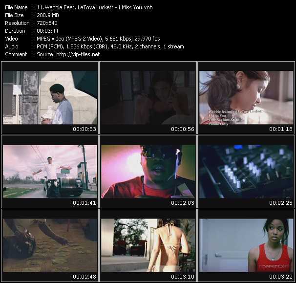 Webbie Feat. LeToya Luckett video ”I Miss You” from dvd ”Express Video April 2008 Week 3”