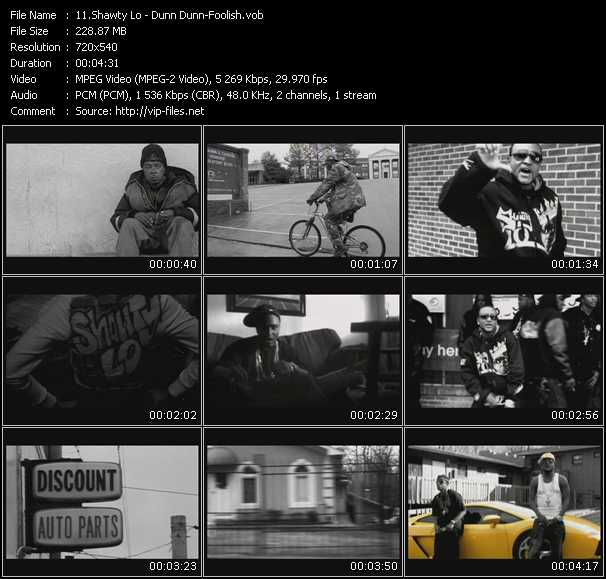Shawty Lo video ”Dunn Dunn-Foolish” from dvd ”Express Video April 2008 Week 5”