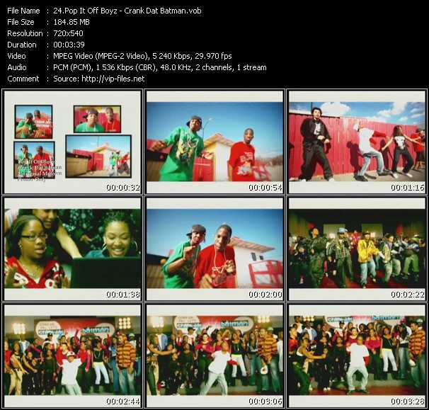 Pop It Off Boyz video ”Crank Dat Batman” from dvd ”Hot Video April 2008”