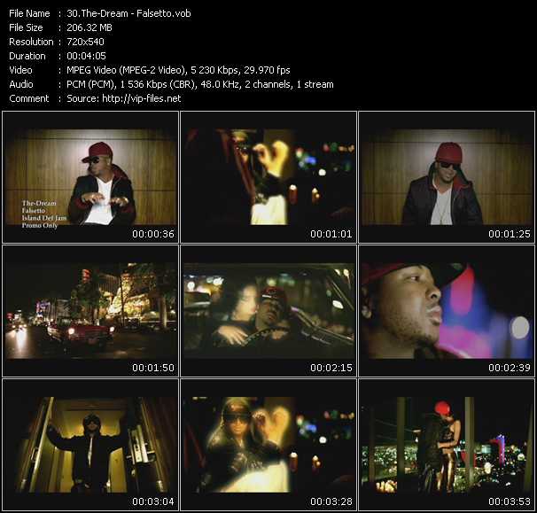 The-Dream video ”Falsetto” from dvd ”Hot Video April 2008”