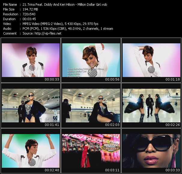 Trina Feat. P. Diddy (Puff Daddy) And Keri Hilson video ”Million Dollar Girl” from dvd ”Hot Video May 2010”