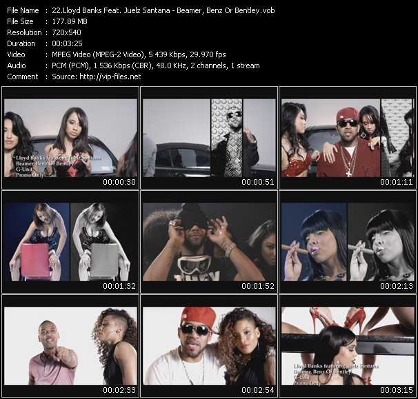 Lloyd Banks Feat. Juelz Santana video ”Beamer, Benz Or Bentley” from dvd ”Hot Video June 2010”