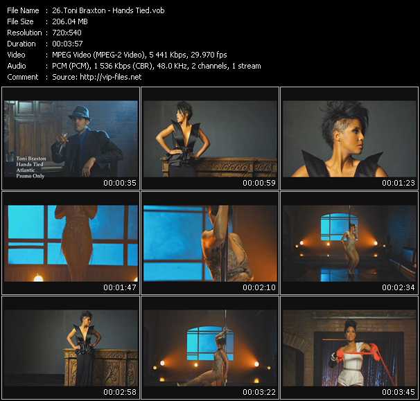 Toni Braxton video ”Hands Tied” from dvd ”Hot Video June 2010”