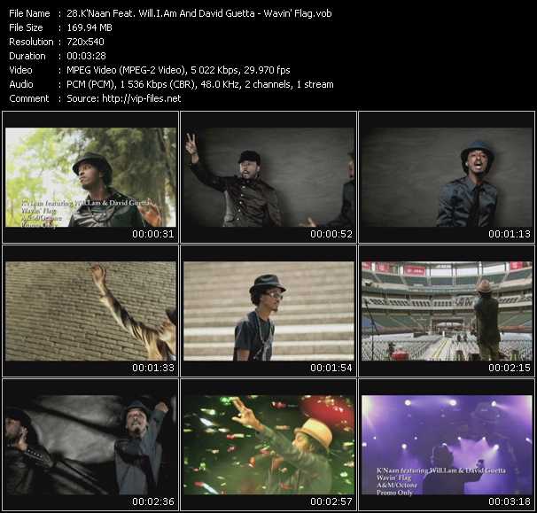 K'Naan Feat. Will.I.Am And David Guetta video ”Wavin' Flag” from dvd ”Hot Video July 2010”