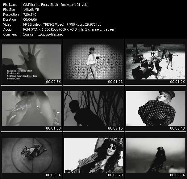 Rihanna Feat. Slash video ”Rockstar 101” from dvd ”Hot Video August 2010”