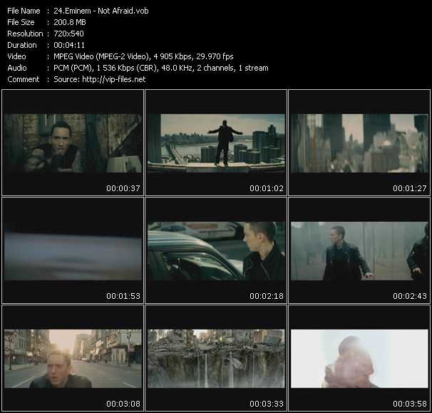 Eminem video ”Not Afraid” from dvd ”Hot Video August 2010”