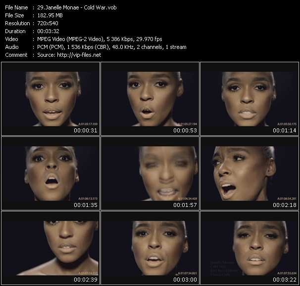 Janelle Monae video ”Cold War” from dvd ”Hot Video October 2010”