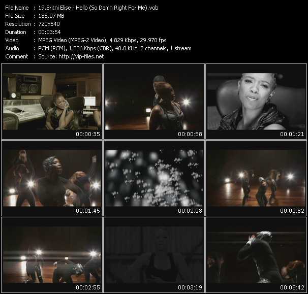 Britni Elise video ”Hello (So Damn Right For Me)” from dvd ”Urban Video September 2010”