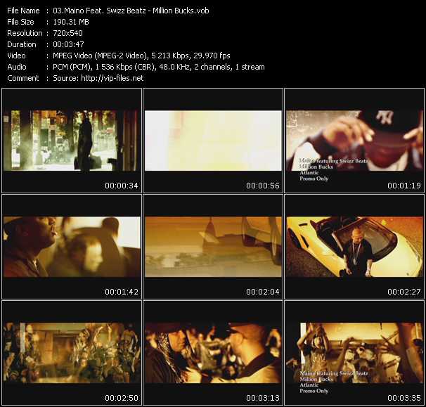 Maino Feat. Swizz Beatz video ”Million Bucks” from dvd ”Urban Video April 2010”