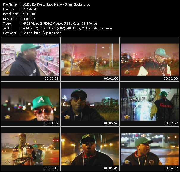 Big Boi Feat. Gucci Mane video ”Shine Blockas” from dvd ”Urban Video April 2010”