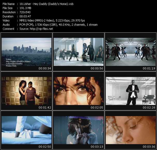 Usher video ”Hey Daddy (Daddy's Home)” from dvd ”Urban Video April 2010”