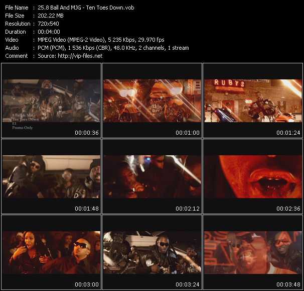 8Ball (Eightball) And MJG video ”Ten Toes Down” from dvd ”Urban Video April 2010”