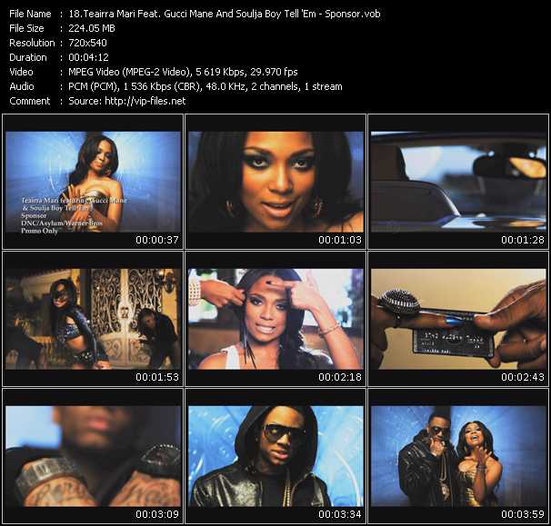 Teairra Mari Feat. Gucci Mane And Soulja Boy Tell 'Em video ”Sponsor” from dvd ”Urban Video May 2010”