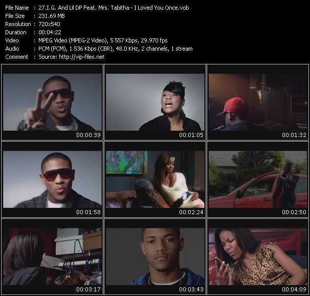 I.G. And Lil' D.P. Feat. Mrs. Tabitha video ”I Loved You Once” from dvd ”Urban Video May 2010”
