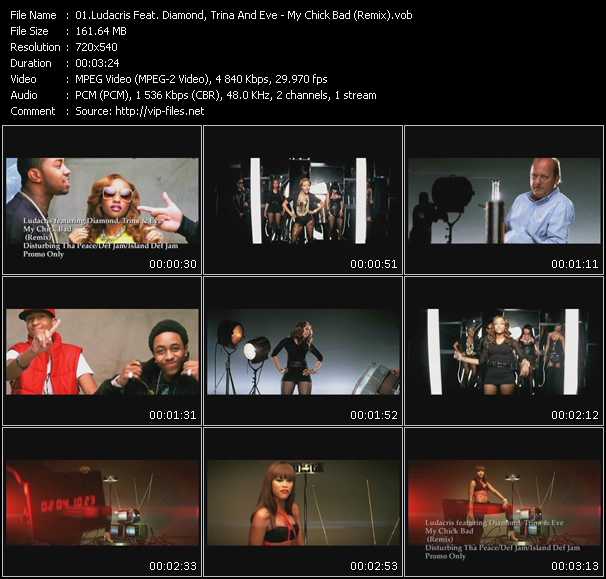 Ludacris Feat. Diamond, Trina And Eve video ”My Chick Bad (Remix)” from dvd ”Urban Video June 2010”