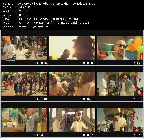 Cypress Hill Feat. Pitbull And Marc Anthony video ”Armada Latina” from dvd ”Urban Video June 2010”