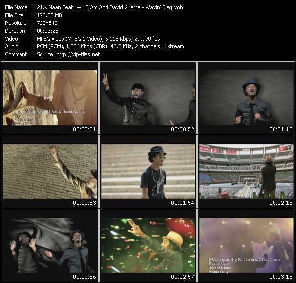 K'Naan Feat. Will.I.Am And David Guetta video ”Wavin' Flag” from dvd ”Urban Video July 2010”