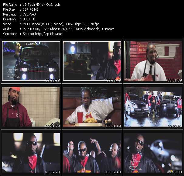 Tech N9ne video ”O.G.” from dvd ”Urban Video August 2010”