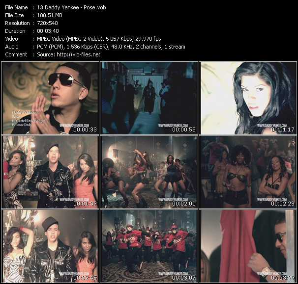 Daddy Yankee video ”Pose” from dvd ”Urban Video September 2008”