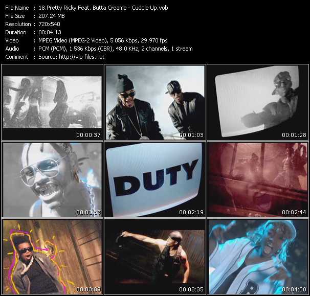 Pretty Ricky Feat. Butta Creame video ”Cuddle Up” from dvd ”Urban Video September 2008”