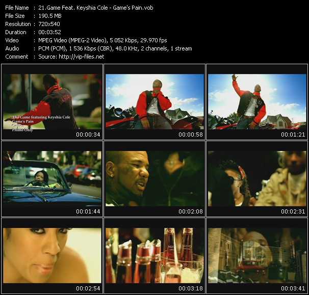 Game Feat. Keyshia Cole video ”Game's Pain” from dvd ”Urban Video September 2008”