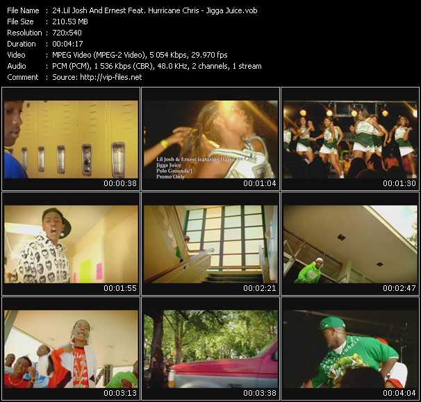 Lil' Josh And Ernest Feat. Hurricane Chris video ”Jigga Juice” from dvd ”Urban Video September 2008”