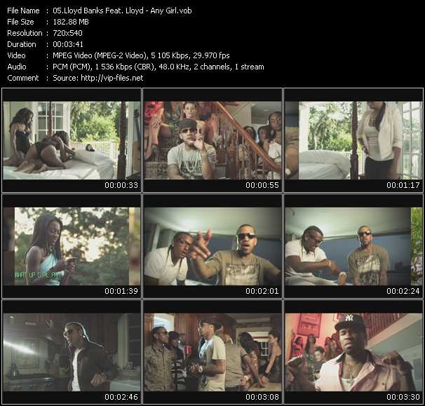 Lloyd Banks Feat. Lloyd video ”Any Girl” from dvd ”Urban Video October 2010”