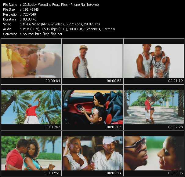 Bobby Valentino (Bobby V) Feat. Plies video ”Phone Number” from dvd ”Urban Video October 2010”