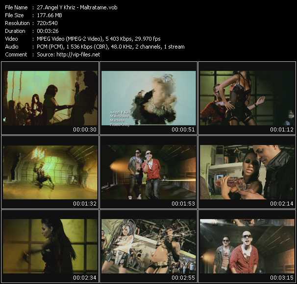 Angel And Khriz video ”Maltratame” from dvd ”Urban Video November 2010”