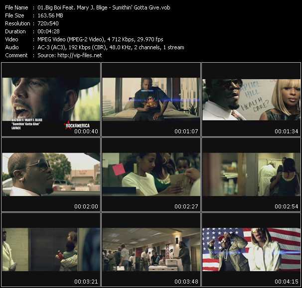 Big Boi Feat. Mary J. Blige video ”Sumthin' Gotta Give” from dvd ”Rock America Urban September 2008”