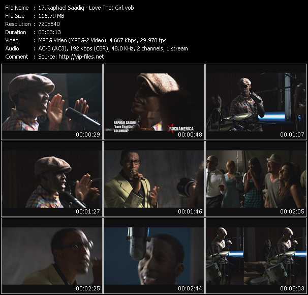 Raphael Saadiq video ”Love That Girl” from dvd ”Rock America Urban September 2008”