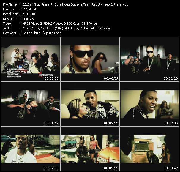 Slim Thug Presents Boss Hogg Outlawz Feat. Ray J video ”Keep It Playa” from dvd ”Rock America Urban September 2008”