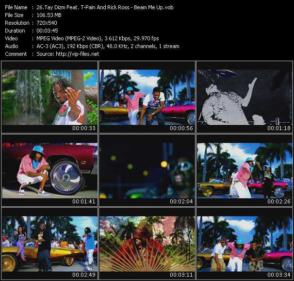 Tay Dizm Feat. T-Pain And Rick Ross video ”Beam Me Up” from dvd ”Rock America Urban September 2008”