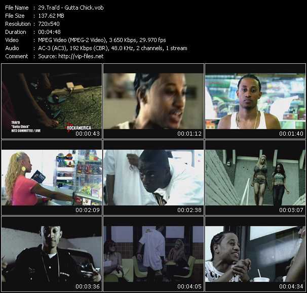 Trai'd video ”Gutta Chick” from dvd ”Rock America Urban September 2008”