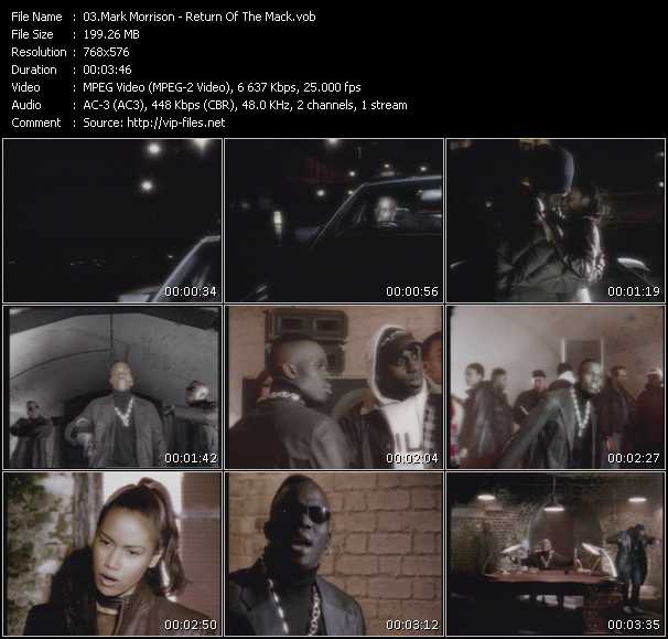 Mark Morrison video ”Return Of The Mack” from dvd ”RnB Superclub”