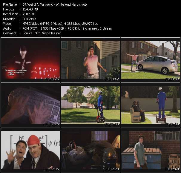 Weird Al Yankovic video ”White And Nerdy” from dvd ”Screenplay VJ-Pro Classic Vision Novelty And Comedy Vol.1 April 2010”