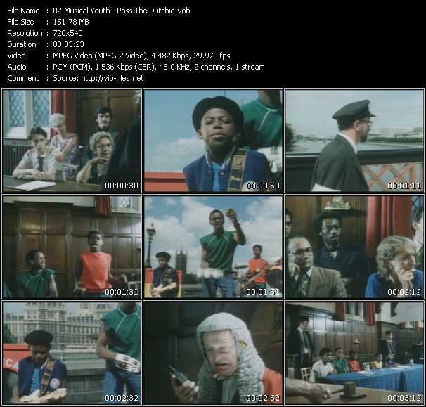 Musical Youth video ”Pass The Dutchie” from dvd ”Screenplay VJ-Pro Classic Vision Reggae Vol.3 September 2010”