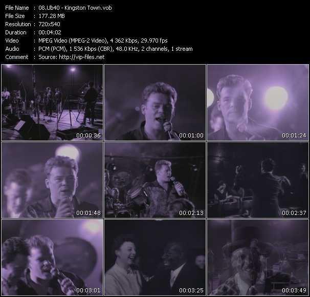 Ub40 video ”Kingston Town” from dvd ”Screenplay VJ-Pro Classic Vision Reggae Vol.3 September 2010”