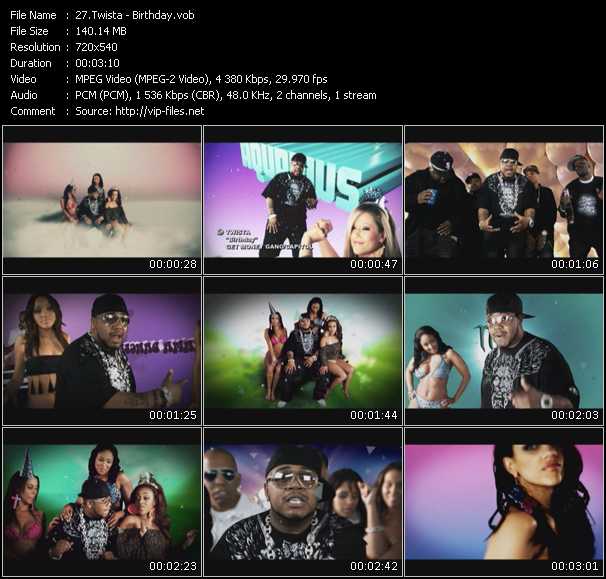 Twista video ”Birthday” from dvd ”Screenplay VJ-Pro Hits Vision May 2010”