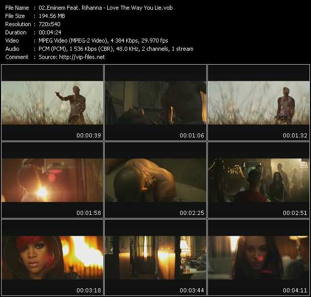 Eminem Feat. Rihanna video ”Love The Way You Lie” from dvd ”Screenplay VJ-Pro Hits Vision September 2010”