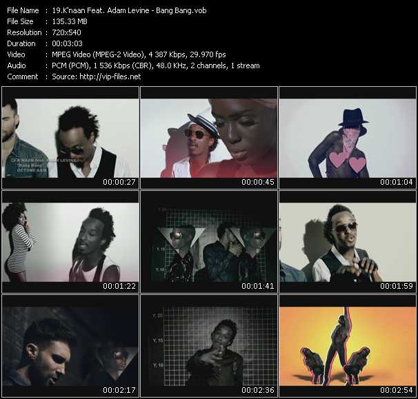 K'naan Feat. Adam Levine video ”Bang Bang” from dvd ”Screenplay VJ-Pro Hits Vision October 2010”