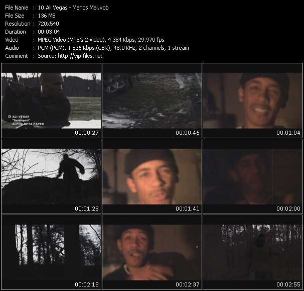 Ali Vegas video ”Menos Mal” from dvd ”Screenplay VJ-Pro Urban Vision March 2010”
