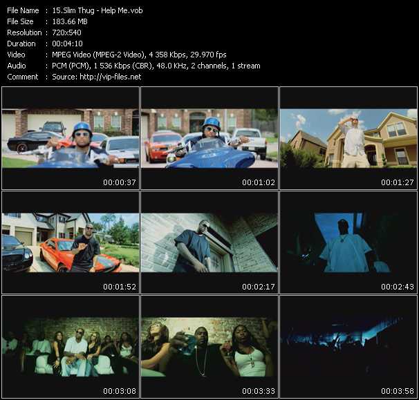 Slim Thug video ”Help Me” from dvd ”Screenplay VJ-Pro Urban Vision March 2010”