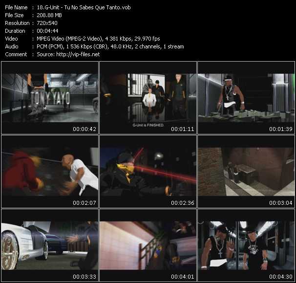 G-Unit video ”Tu No Sabes Que Tanto” from dvd ”Screenplay VJ-Pro Urban Vision March 2010”