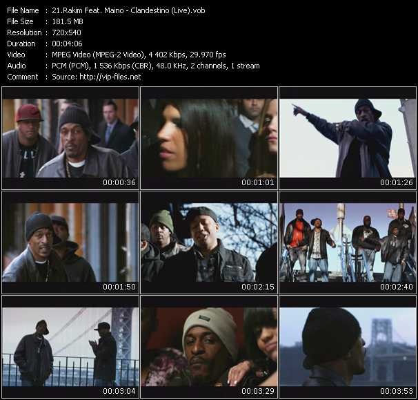 Rakim Feat. Maino video ”Clandestino (Live)” from dvd ”Screenplay VJ-Pro Urban Vision March 2010”