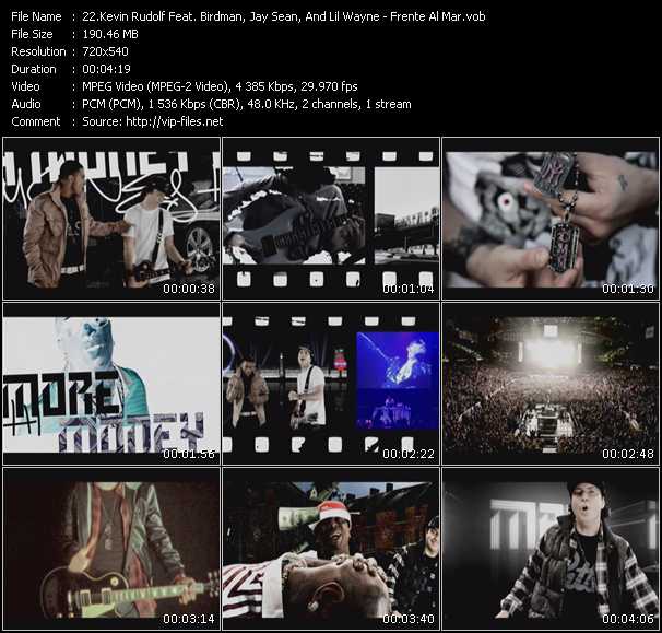Kevin Rudolf Feat. Birdman, Jay Sean, And Lil' Wayne video ”Frente Al Mar” from dvd ”Screenplay VJ-Pro Urban Vision March 2010”