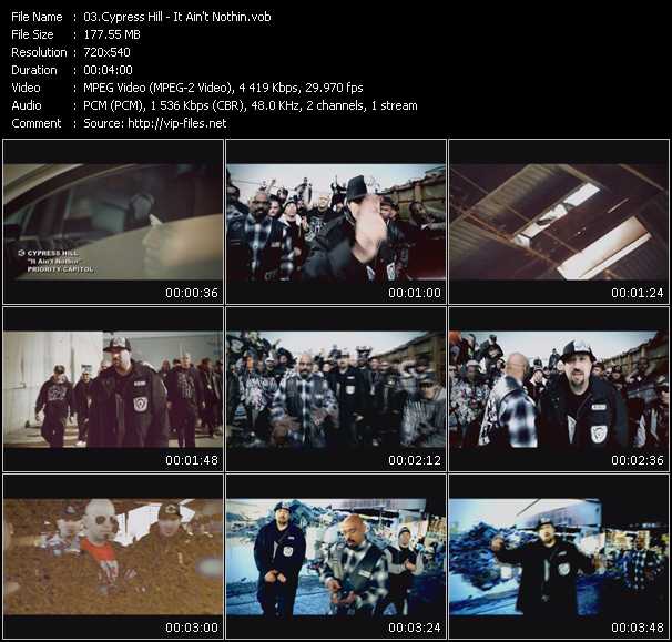 Cypress Hill video ”It Ain't Nothin” from dvd ”Screenplay VJ-Pro Urban Vision April 2010”