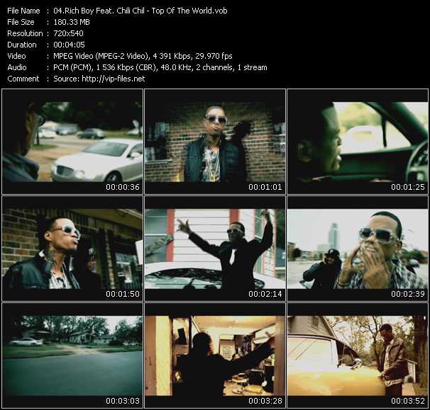 Rich Boy Feat. Chili Chil video ”Top Of The World” from dvd ”Screenplay VJ-Pro Urban Vision April 2010”