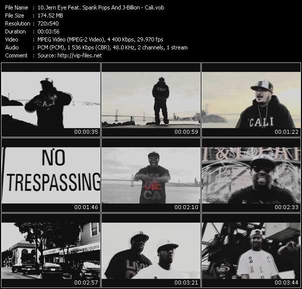 Jern Eye Feat. Spank Pops And J-Billion video ”Cali” from dvd ”Screenplay VJ-Pro Urban Vision April 2010”