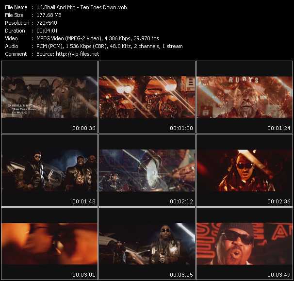 8Ball (Eightball) And MJG video ”Ten Toes Down” from dvd ”Screenplay VJ-Pro Urban Vision April 2010”